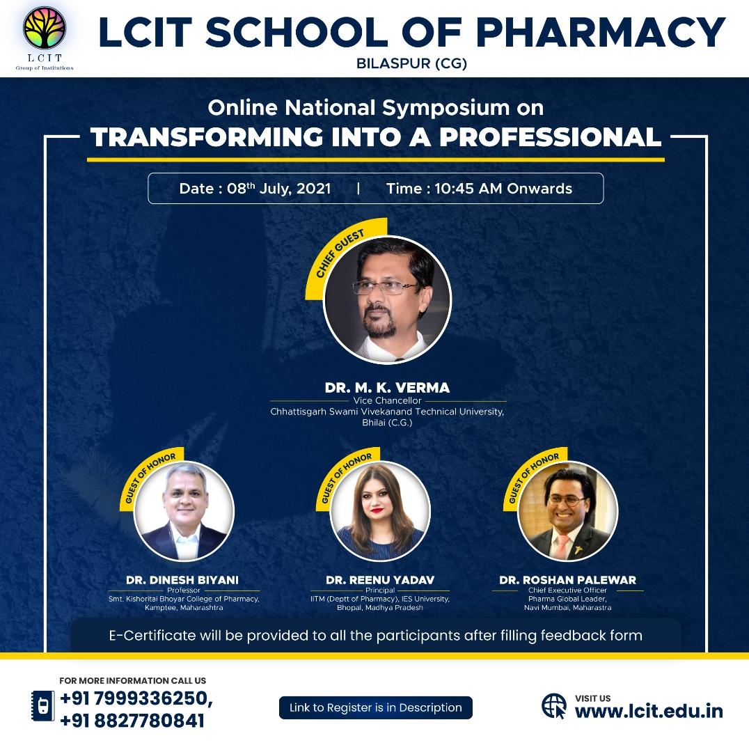 Online National Symposium on Transforming into a professional